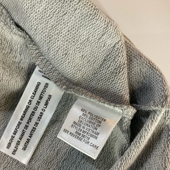 Flutter & Kick gray crew neck ruffled sleeve dress - Picture 12 of 13